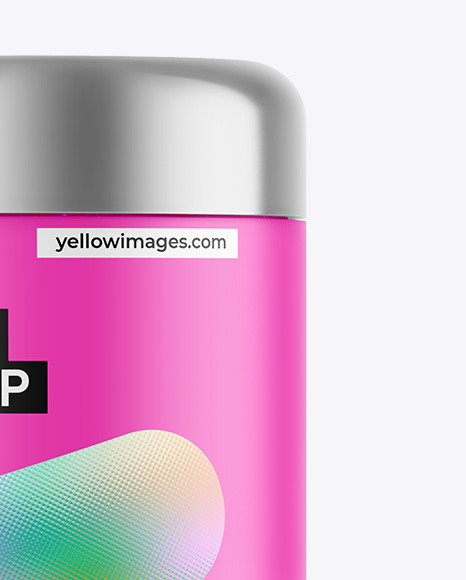 Matte Tea Tin Can Mockup