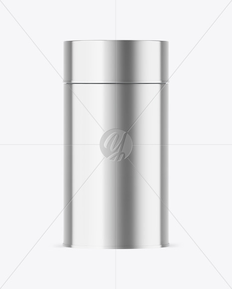 Metallic Tea Tin Can Mockup