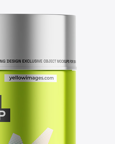 Metallic Tea Tin Can Mockup