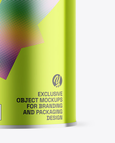 Metallic Tea Tin Can Mockup