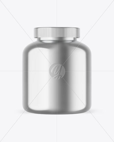Metallic Protein Jar Mockup