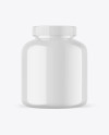 Glossy Protein Jar Mockup