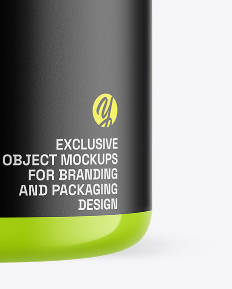 Glossy Protein Jar Mockup