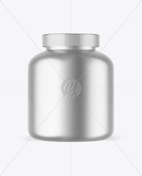 Matte Metallic Protein Jar Mockup