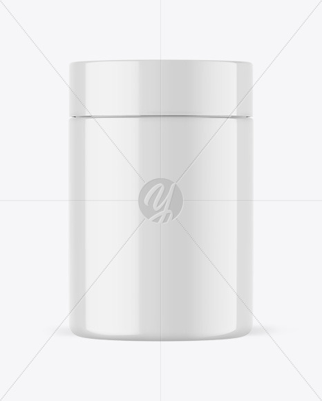 Glossy Protein Jar Mockup