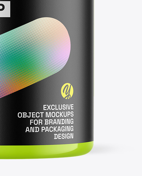 Glossy Protein Jar Mockup