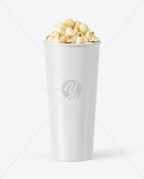 24 oz Popcorn Cup Mockup