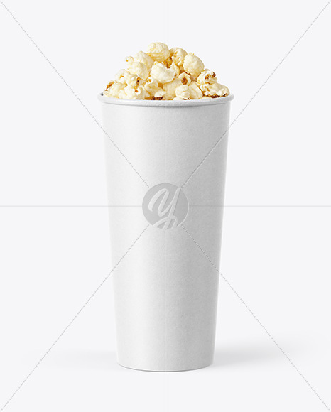 24 oz Kraft Popcorn Cup Mockup