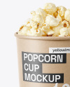 24 oz Kraft Popcorn Cup Mockup