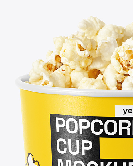 32 oz Popcorn Cup Mockup