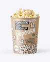 32 oz Kraft Popcorn Cup Mockup