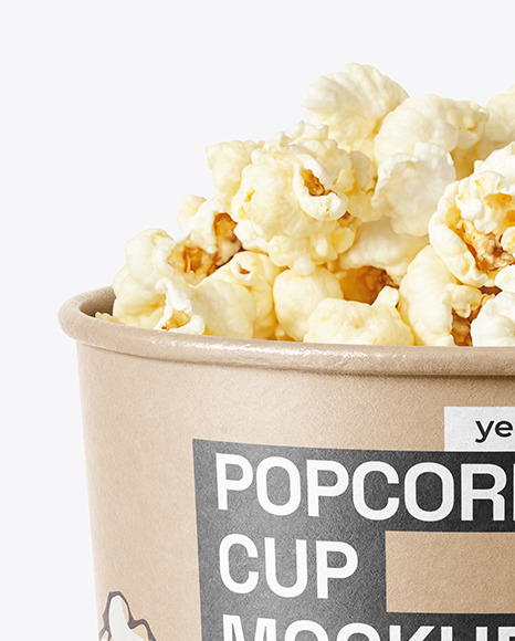 32 oz Kraft Popcorn Cup Mockup