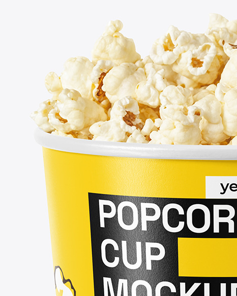 46 oz Popcorn Cup Mockup