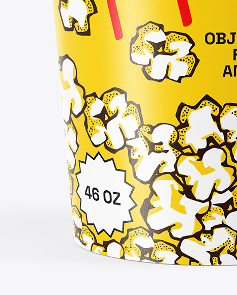 46 oz Popcorn Cup Mockup