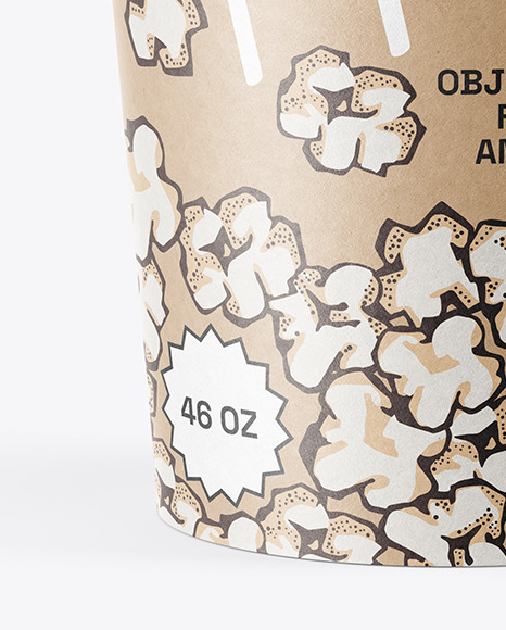 46 oz Kraft Popcorn Cup Mockup