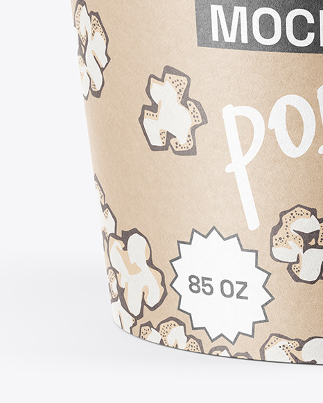 85 oz Kraft Popcorn Bucket Mockup