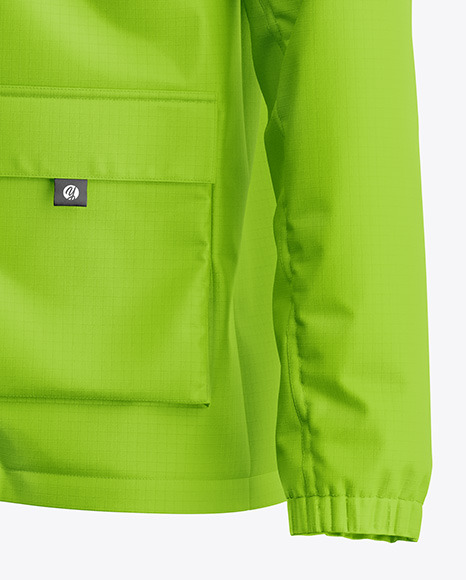 Men's Windbreaker Jacket Mockup - Half Side View