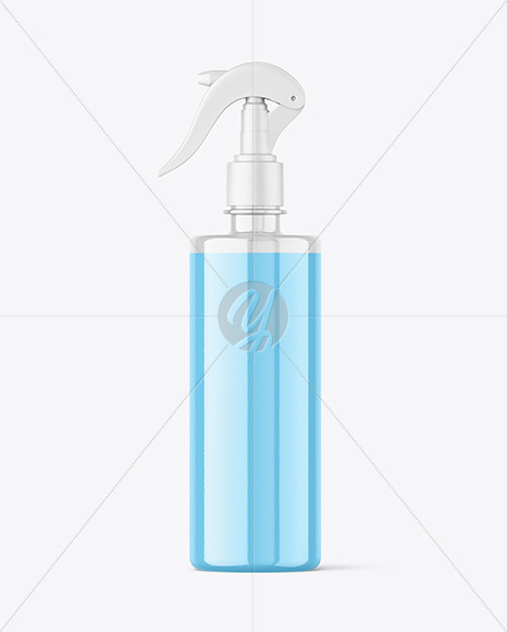 Clear Trigger Spray Bottle Mockup