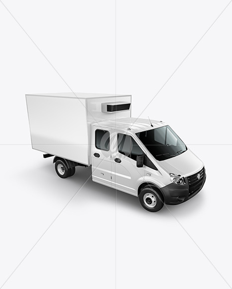 Box Truck Mockup - Half Side View