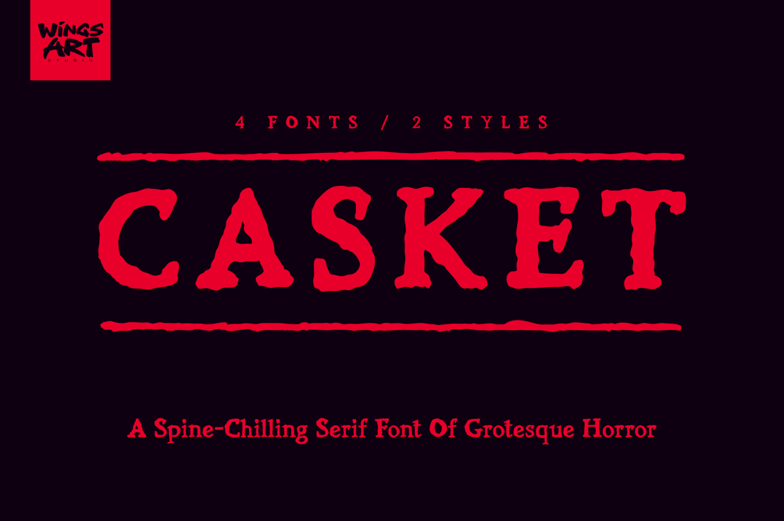 Casket - A Spine-Chilling Serif Font