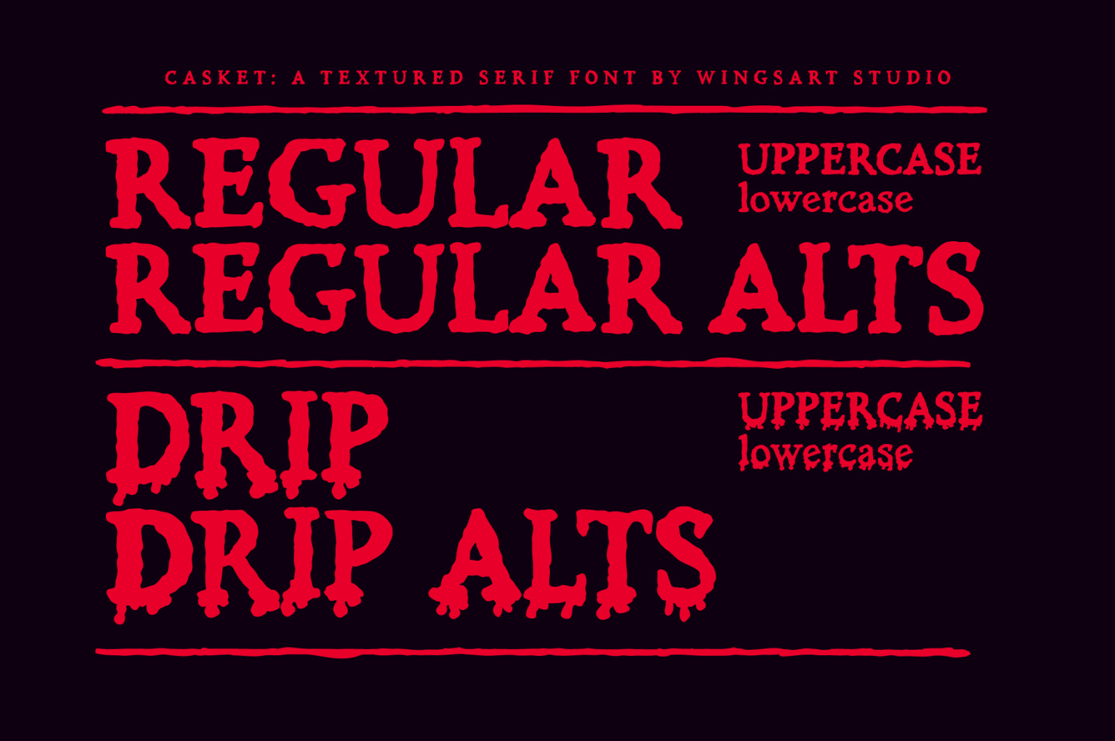 Casket - A Spine-Chilling Serif Font