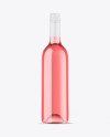 Clear Glass Pink Wine Bottle Mockup