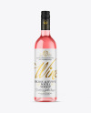 Clear Glass Pink Wine Bottle Mockup