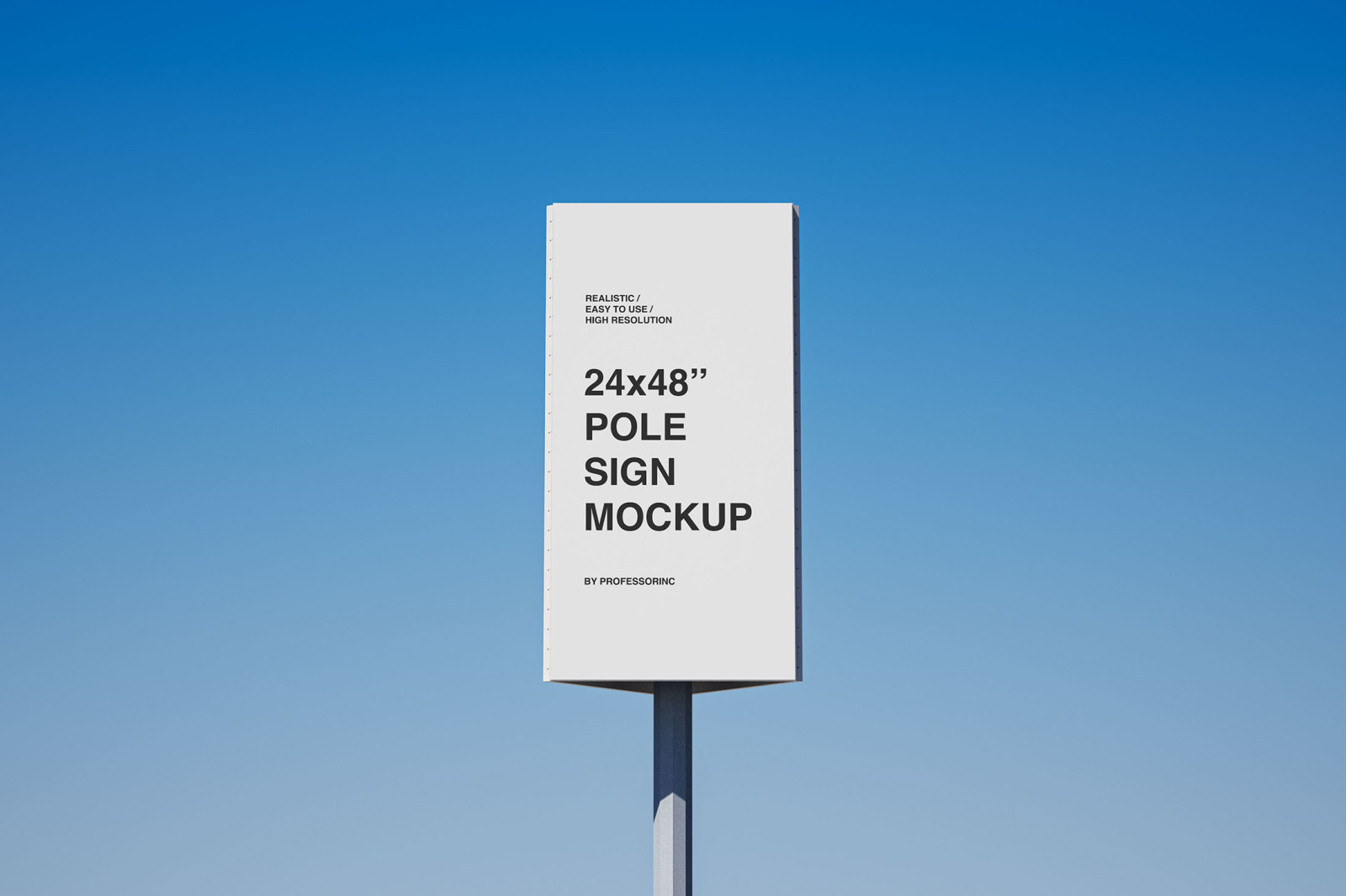 Pole Sign Mockup Set