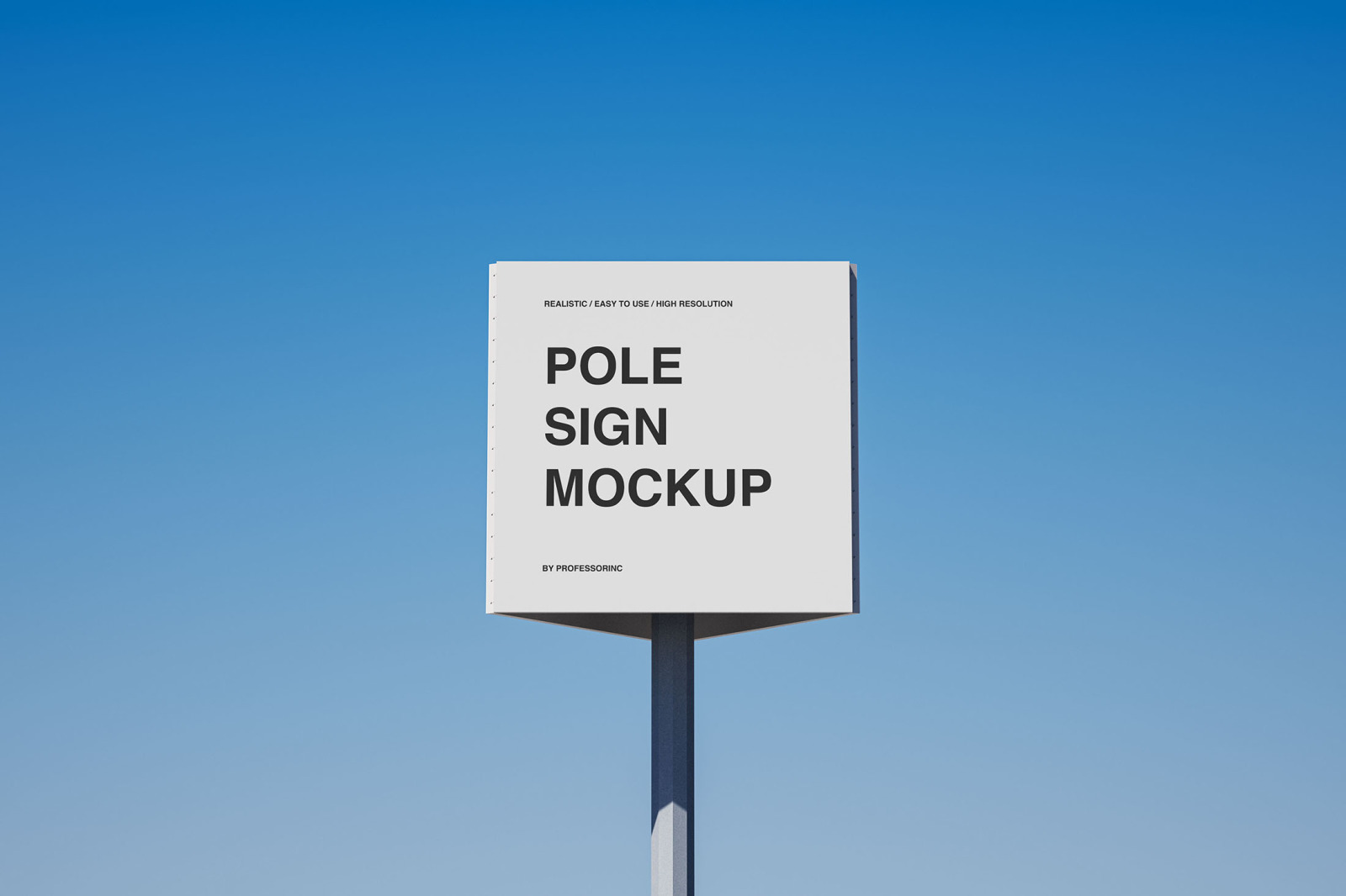 Pole Sign Mockup Set