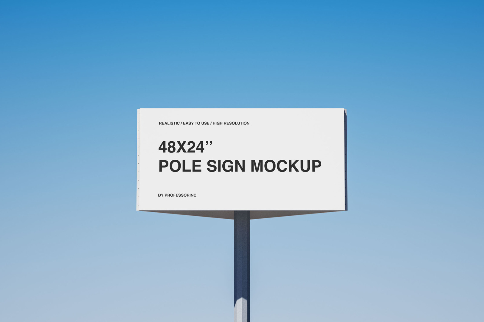 Pole Sign Mockup Set