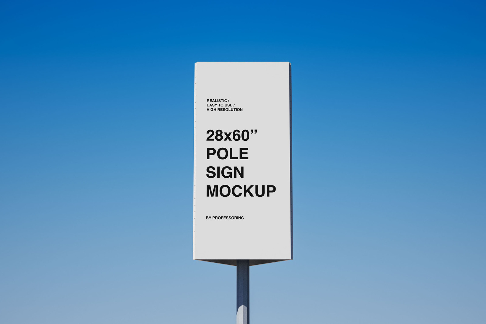 Pole Sign Mockup Set