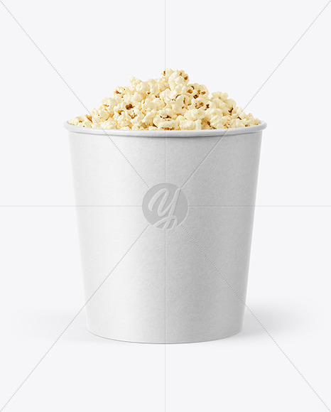 130 oz Kraft Popcorn Bucket Mockup