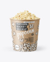 130 oz Kraft Popcorn Bucket Mockup