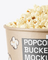 130 oz Kraft Popcorn Bucket Mockup