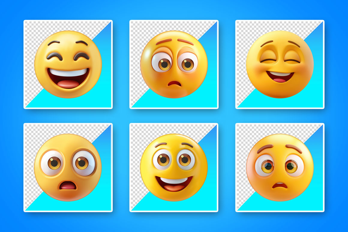 Emojis Collection - 42 PNGs files