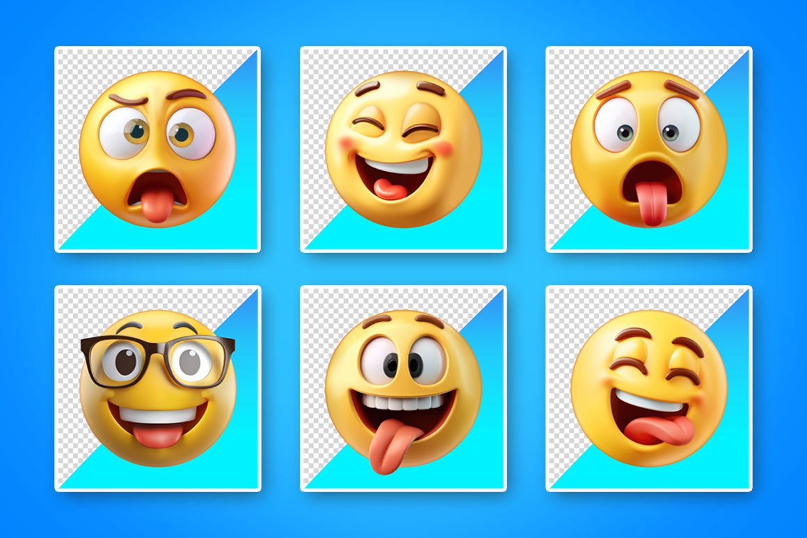 Emojis Collection - 42 PNGs files