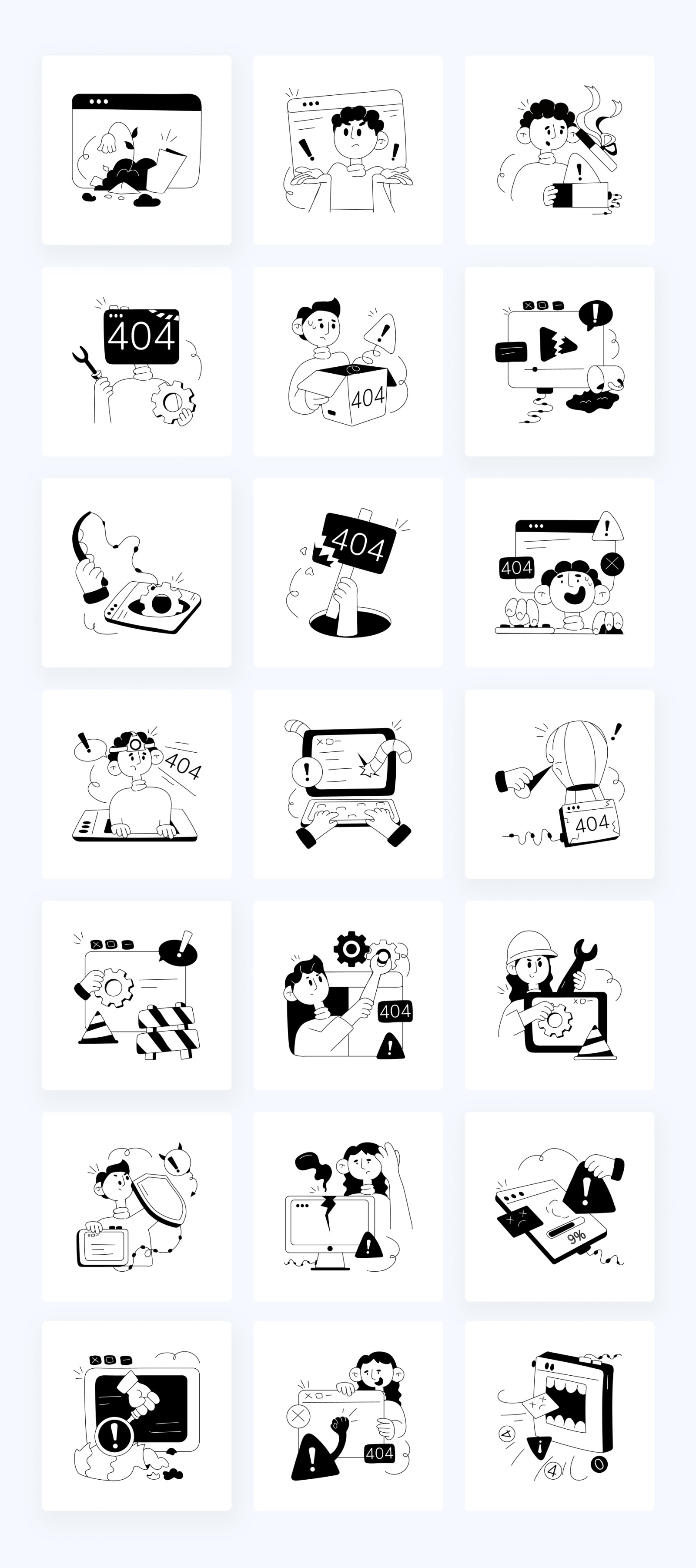 Website Maintenance Mini Illustrations Website Maintenance Mini Illustrations