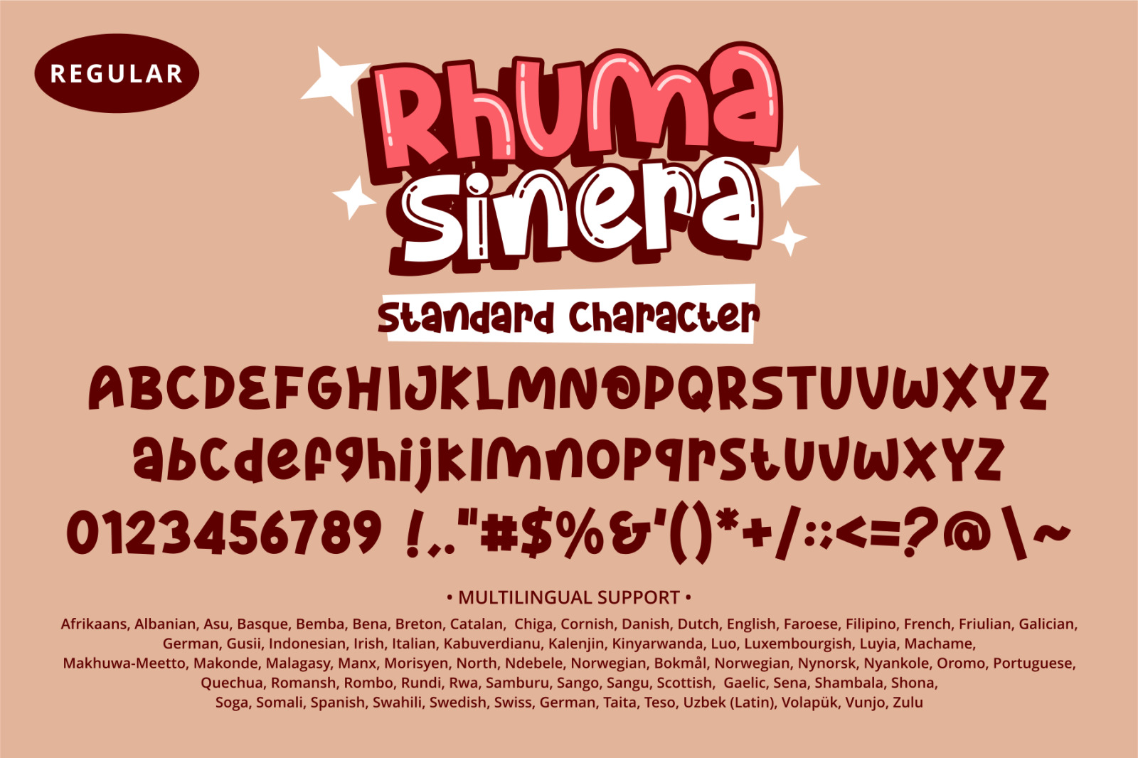 Rhuma Sinera Font Rhuma Sinera Font