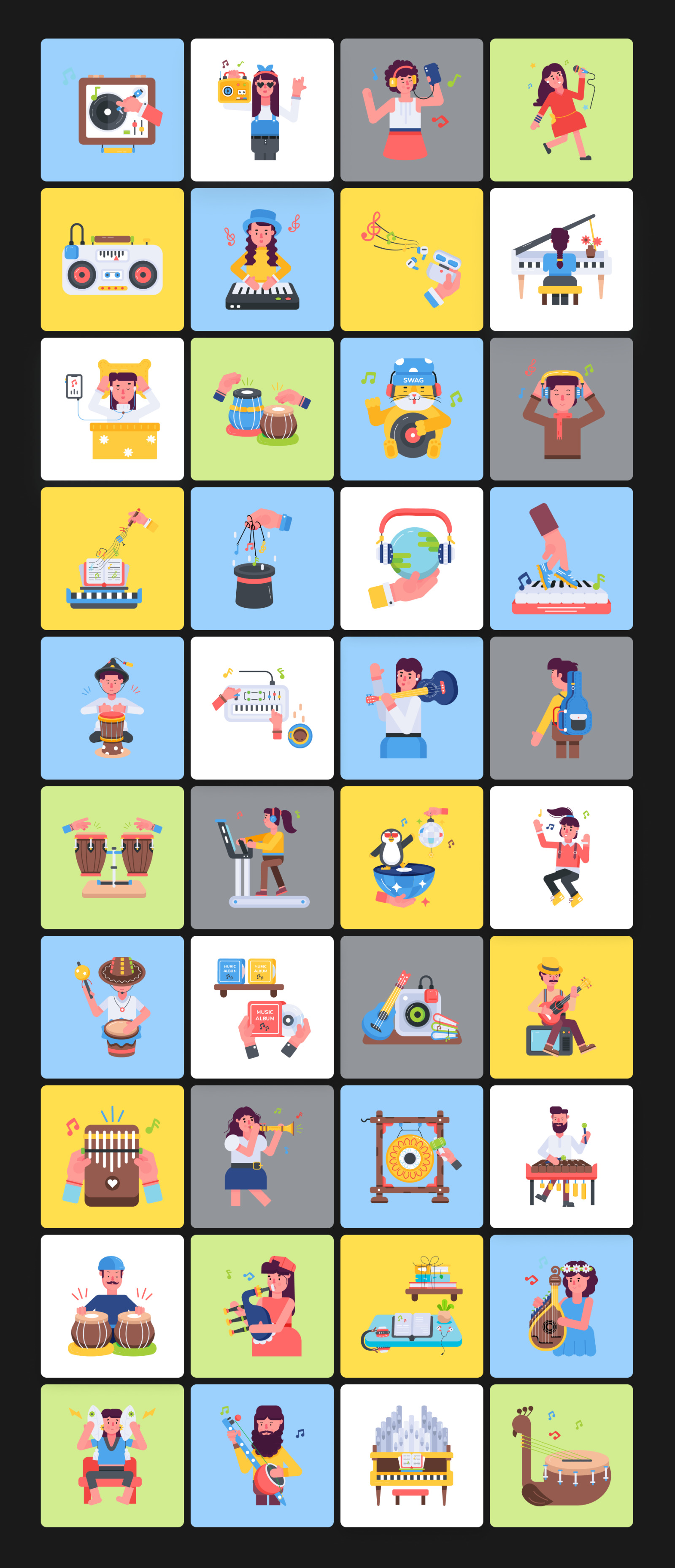 Animated Song and Music Icons Animated Song and Music Icons