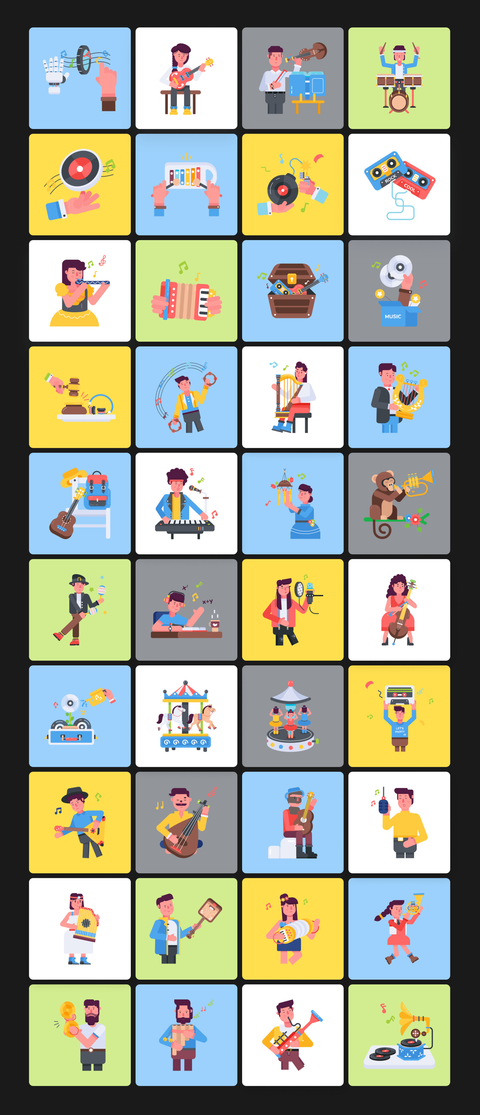 Animated Song and Music Icons Animated Song and Music Icons