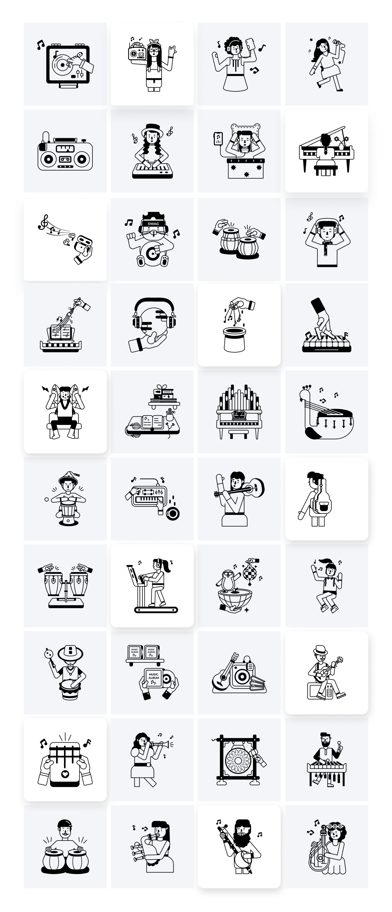 Animated Song and Music Icons