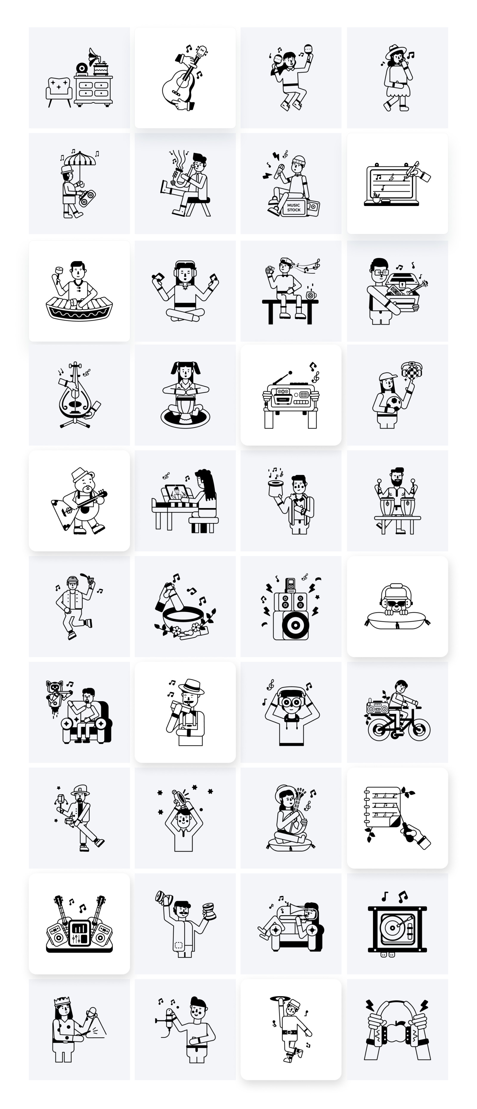 Animated Song and Music Icons