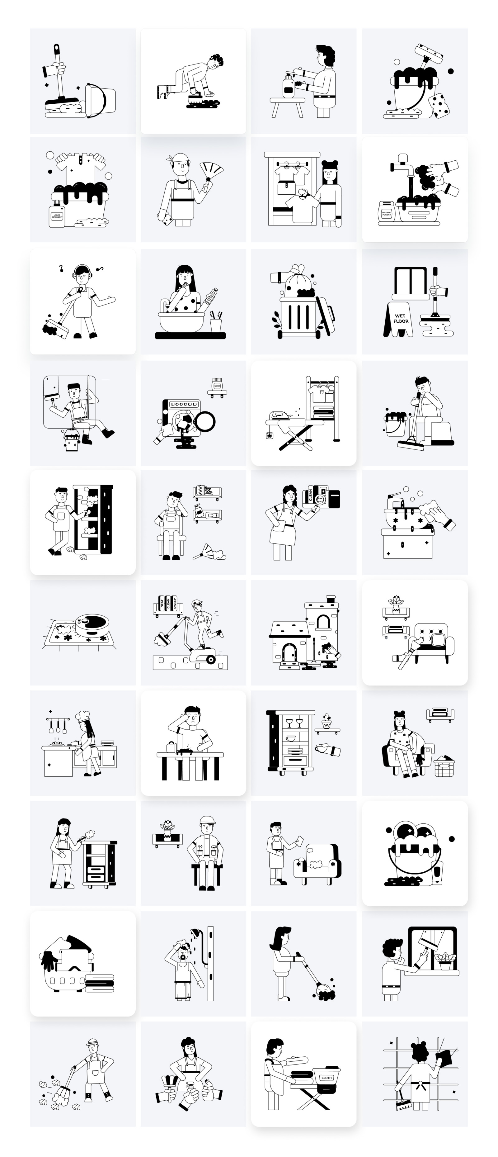 Animated Housekeeping Icons