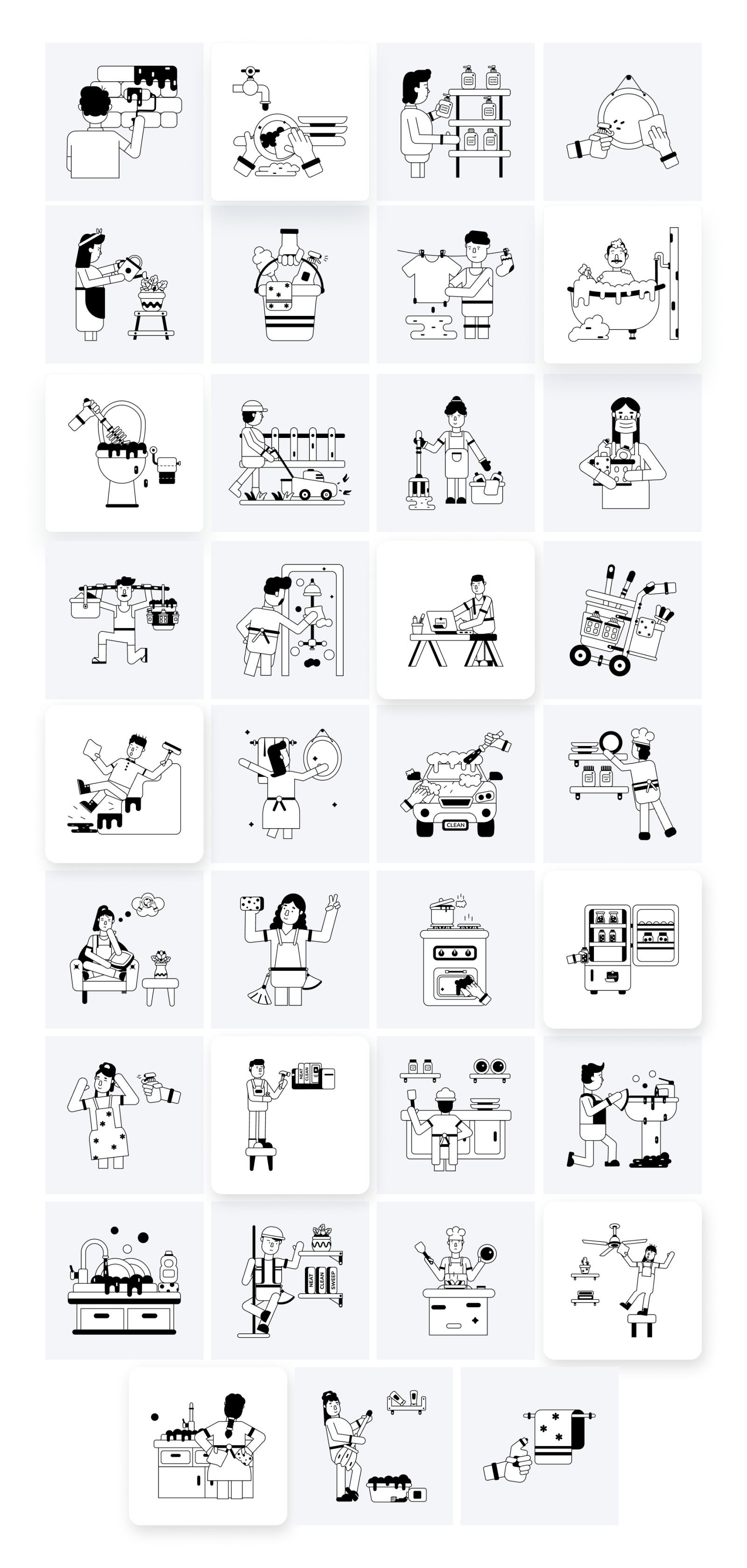 Animated Housekeeping Icons