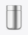 Metallic Insulated Food Jar Mockup