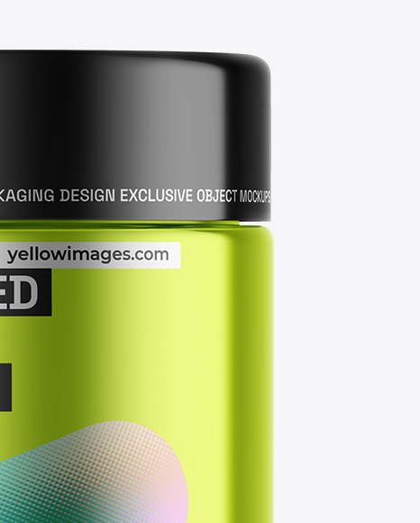 Metallic Insulated Food Jar Mockup