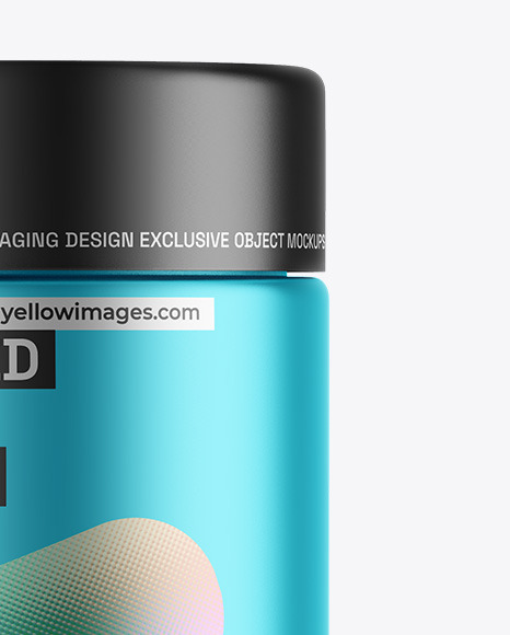 Matte Metallic Insulated Food Jar Mockup