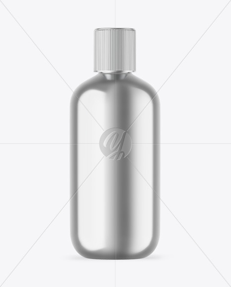 Metallic Cosmetic Bottle Mockup