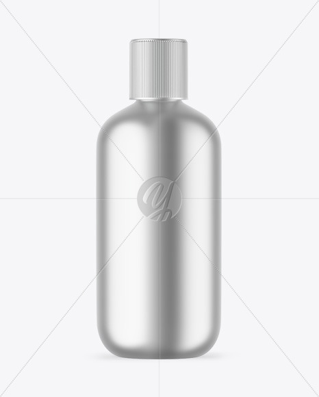 Matte Metallic Cosmetic Bottle Mockup