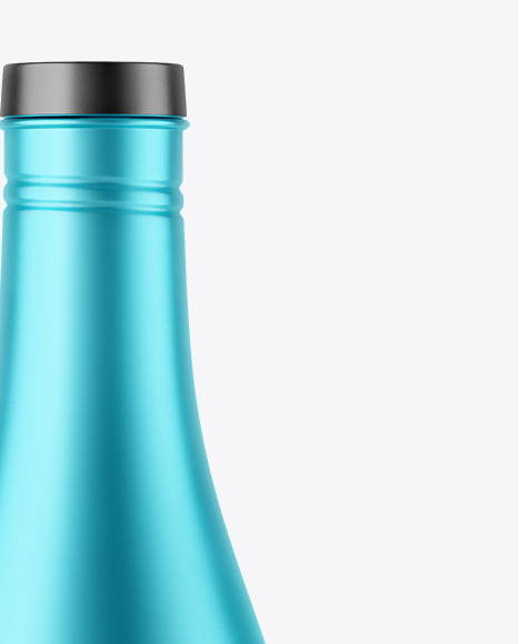 Matte Metallic Bottle Mockup